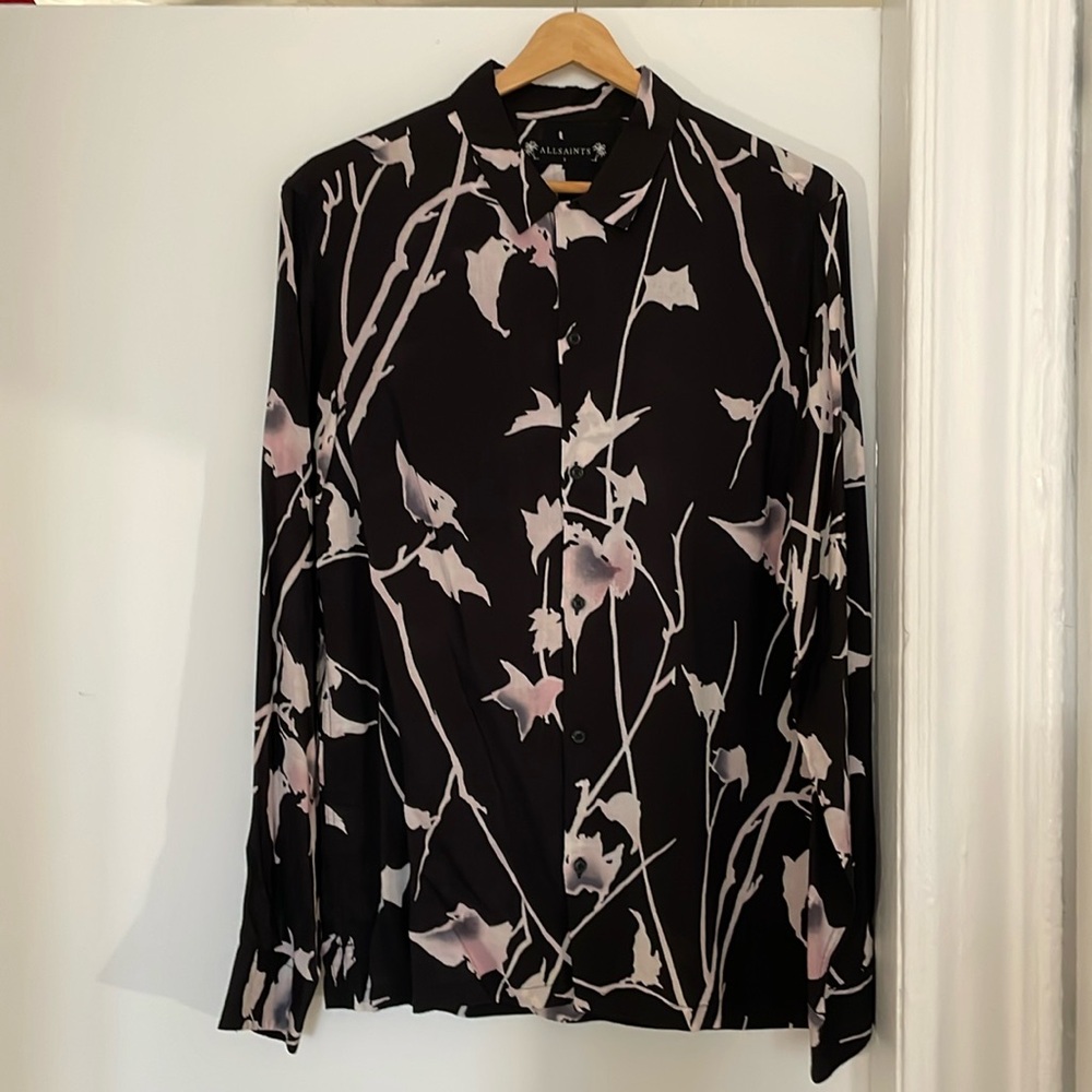All Saints floral print shirt